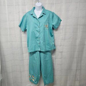 Women's Teal Pajama Set